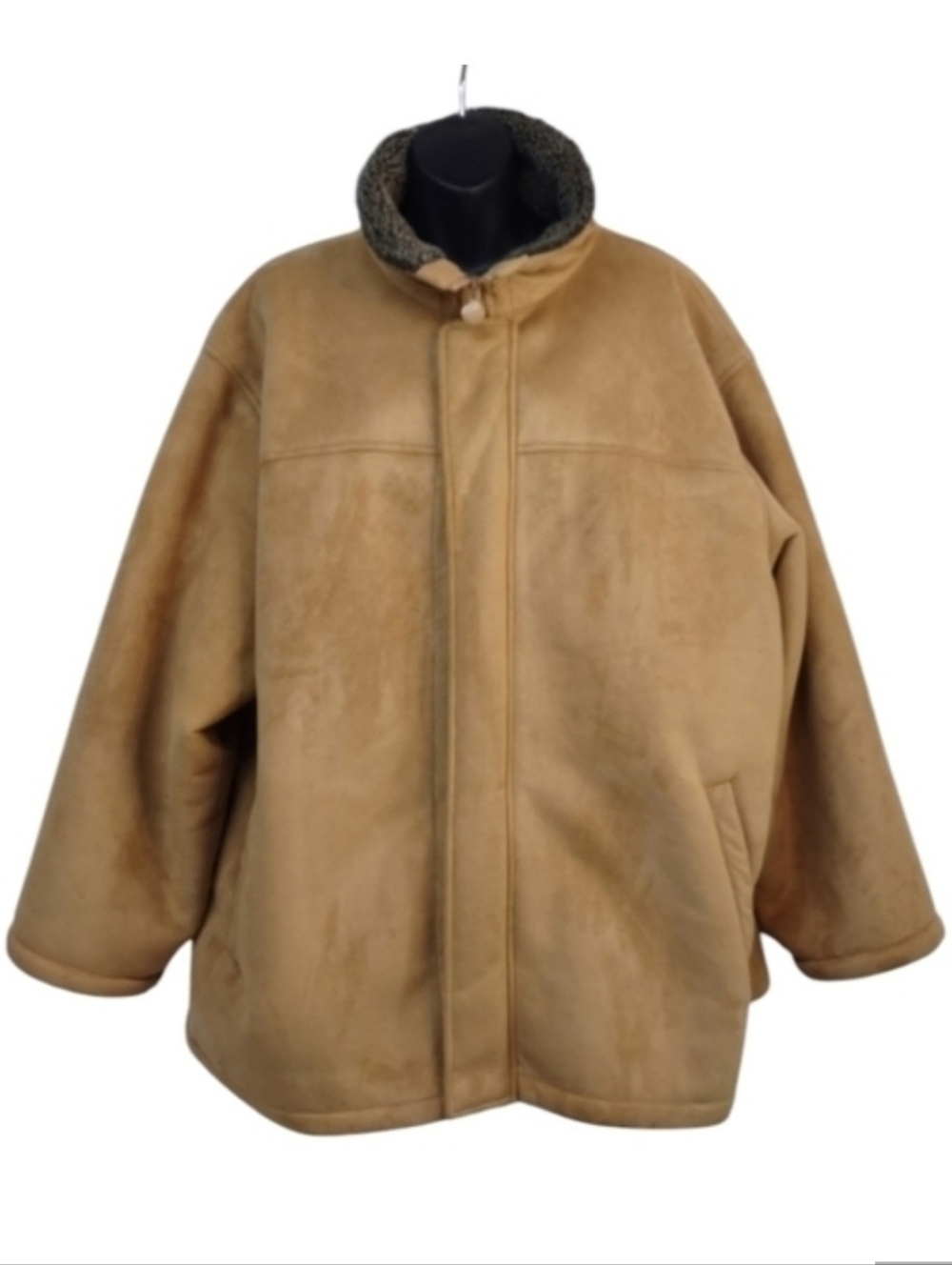 Rainforest Men's Brown Faux Suede Sherpa Lined coat Jacket Size XXL